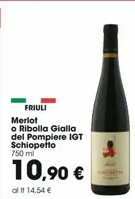 Carrefour Ribolla gialla Vino bianco offerta