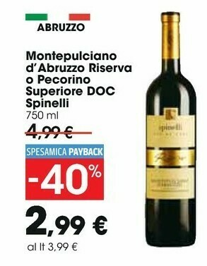 Carrefour Spinelli Montepulciano d'Abruzzo offerta