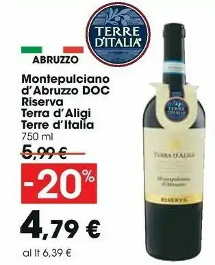 Carrefour Terre d'Italia Montepulciano d'Abruzzo offerta