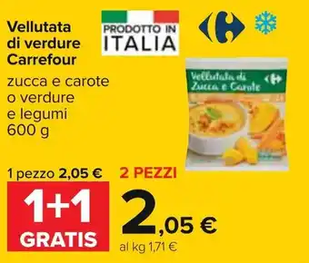 Carrefour Carrefour Vellutata di verdure 600g offerta