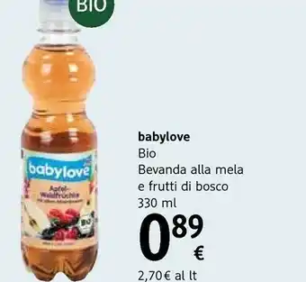 dm drogerie markt Babylove Bio Bevanda Alla Mela E Frutti Di Bosco offerta