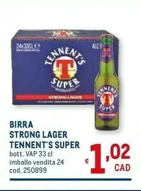 Metro Tennent's Birra offerta