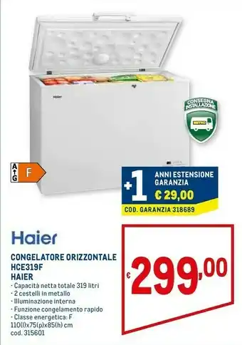 Metro Haier Congelatori a pozzetto offerta