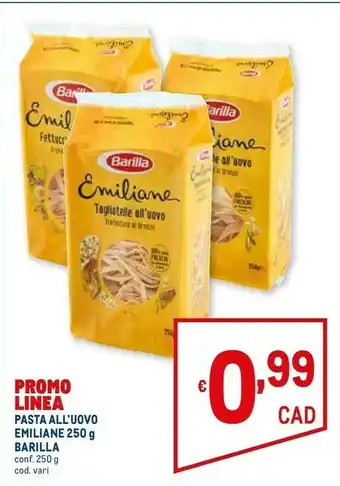 Metro Barilla Pasta all'uovo offerta