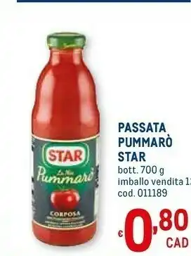 Metro Star Passata di pomodoro offerta
