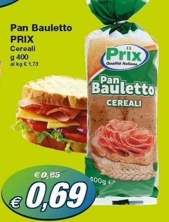 Prix Quality Mulino Bianco Pan Bauletto offerta