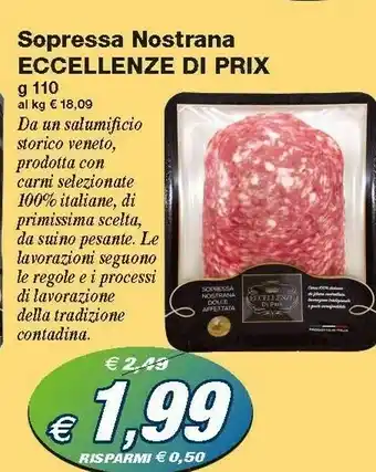 Prix Quality Dole Salame offerta