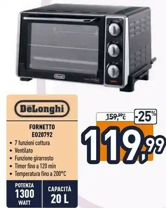 Unieuro Delonghi Fornetto EP20792 offerta