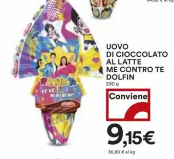 Coop UOVO DI CIOCCOLATO AL LATTE ME CONTRO TE DOLFIN 250 g offerta