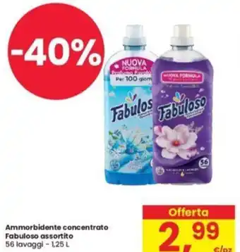Eurospar Ammorbidente concentrato Fabuloso assortito 56 lavaggi -1,25 L offerta