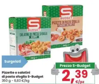 Eurospar Pizzette o salatini di pasta sfoglia S-Budget 350 g offerta