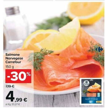 Carrefour Carrefour - Salmone Norvegese 150 G(ml) offerta