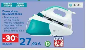 Carrefour Klindo Ferro A Caldaia KSG2100-18 offerta
