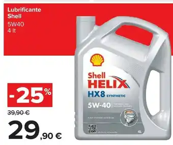 Carrefour Shell Helix Ultra Olio Per Motore 4 L 5W-40 Auto offerta