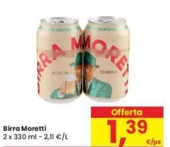 Eurospar Birra Moretti 2 x 330 ml offerta