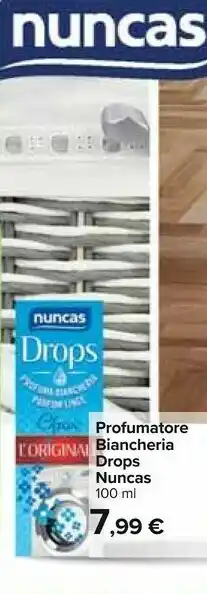 Carrefour Nuncas Profumatore Biancheria Drops 100 Ml offerta