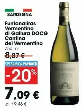 Carrefour Cantina del vermentino Vino bianco offerta