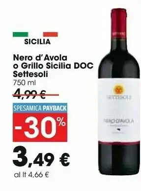 Carrefour Settesoli Nero d'Avola offerta
