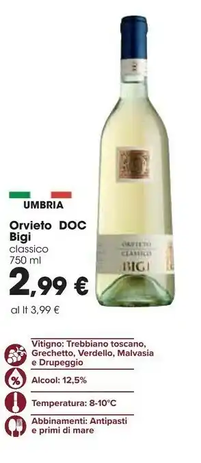 Carrefour Bigi Vino bianco offerta