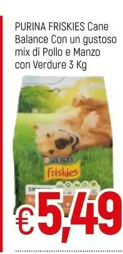Galassia Purina Friskies Cane Balance Con Un Gustoso Mix Di Pollo E Manzo Con Verdure offerta