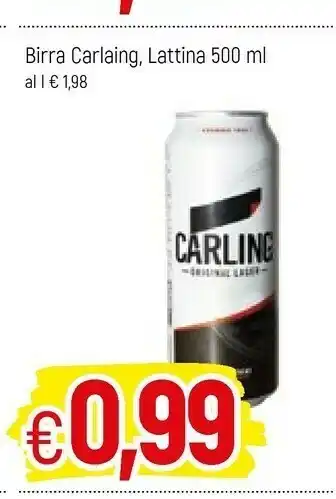Galassia Carling Birra Lattina offerta