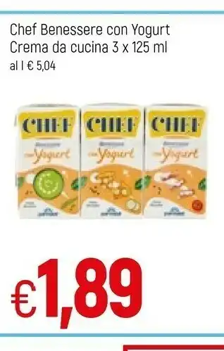 Galassia Chef Benessere Con Yogurt Crema Da Cucina offerta