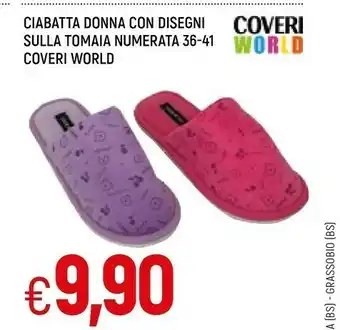 Galassia Cover World Ciabetta Donna Con Disegni Sulla Tomaia Numerata 36-41 offerta