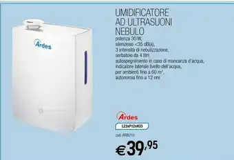 Il Fai Da Te Guercio Ardes Nebulo Umidificatore Ultrasonico 4 L 30 W Grigio, Bianco offerta