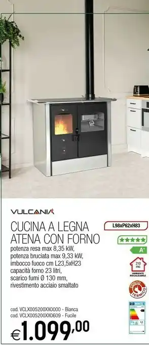 Il Fai Da Te Guercio Vulcania Cucina A Legna Atena Con Forno offerta