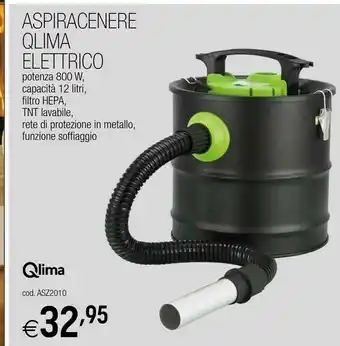 Qlima Aspiracenere Elettrico
