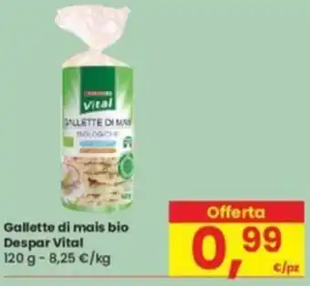 Eurospar Gallette di mais bio Despar Vital 120 g offerta