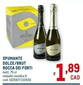 Metro Brut Spumante offerta
