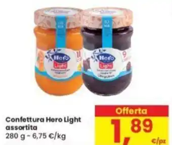 Eurospar Confettura Hero Light assortita 280 g offerta