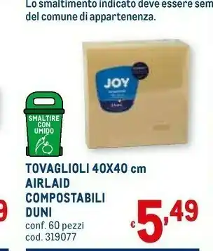 Metro Duni Tovaglioli offerta