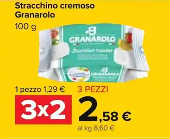 Carrefour Granarolo Stracchino cremoso 100g offerta