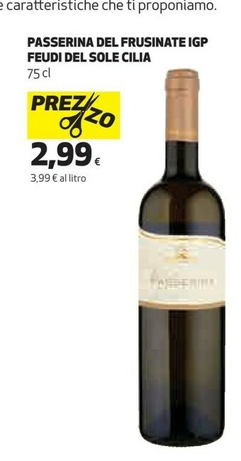 Coop Feudi Del Sole Cilia Passerina Del Frusinate Igp offerta