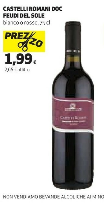 Coop Feudi del Sole - Castelli Romani Bianco 750 g(ml) offerta