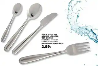 Set 18 Posate In Acciaio Leggero Usa E Riusa Forchette
