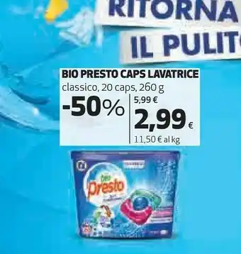 Coop Bio Presto Caps Lavatrice Classico offerta