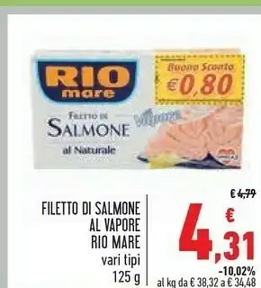 Conad Superstore Rio Mare Filetti di salmone offerta