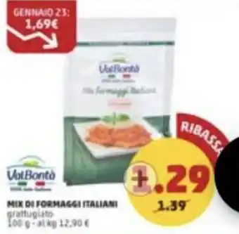 PENNY MIX DI FORMAGGI ITALIANI grattugiato 100 g offerta