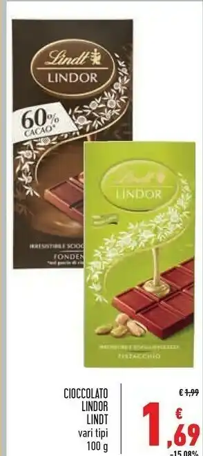 Conad Lindt Cioccolato offerta