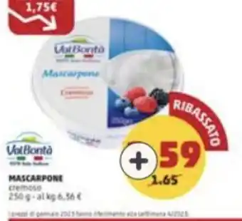 PENNY MASCARPONE cremoso 250 g offerta