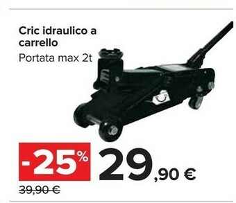 Carrefour Cric Idraulico A Carrello offerta