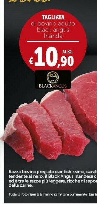 Deco Supermercati Tagliata Di Bovino Adulto Black Angus Irlanda offerta