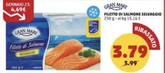 PENNY GRAN MARE FILETTO DI SALMONE SELVAGGIO 250 g offerta