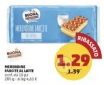 PENNY MERENDINE FARCITE AL LATTE cont, da 10 pz 280 g offerta