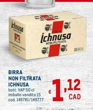 Metro Ichnusa Birra offerta