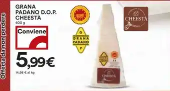 Coop GRANA PADANO D.O.P. CHEESTÀ offerta