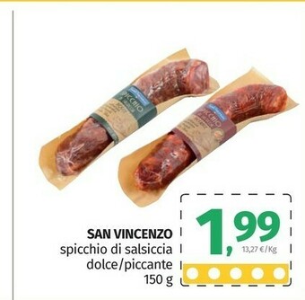 Pam San Vincenzo Spicchio Di Salsiccia Dolce offerta